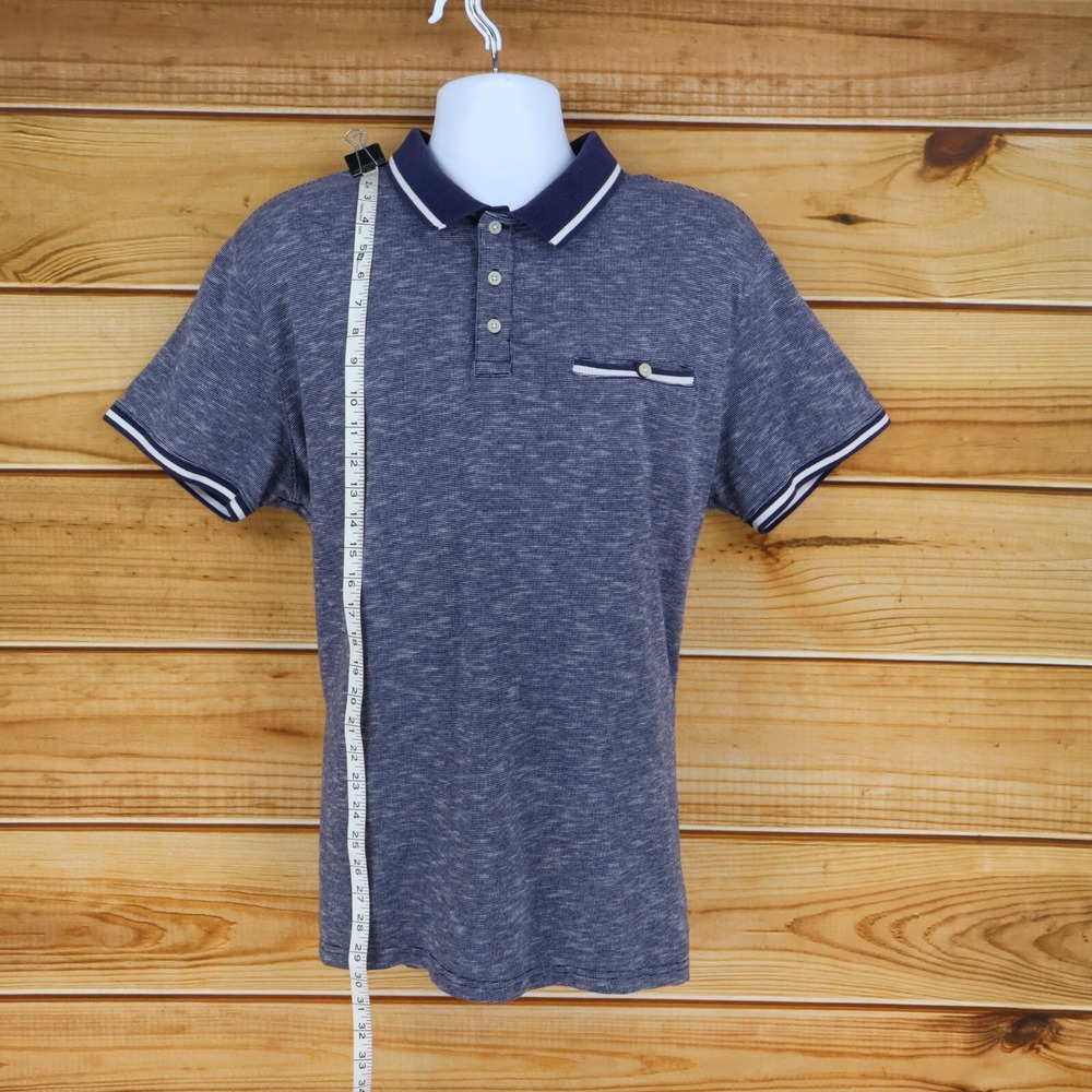 Goodfellow & Co. Polo Golf Shirt Mens Sz XXL Blue Heathered Cotton Standard Fit - Picture 3 of 8
